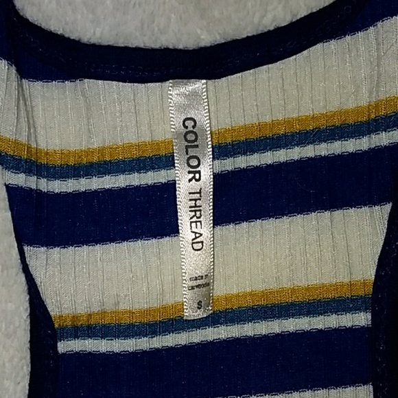 Color Thread Striped Dress - Picture 4 of 4